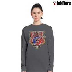 Women’s Grateful Dead Ithaca Rose Skull Logo Long-Sleeve Top in charcoal | Sleek, Versatile, All-Season