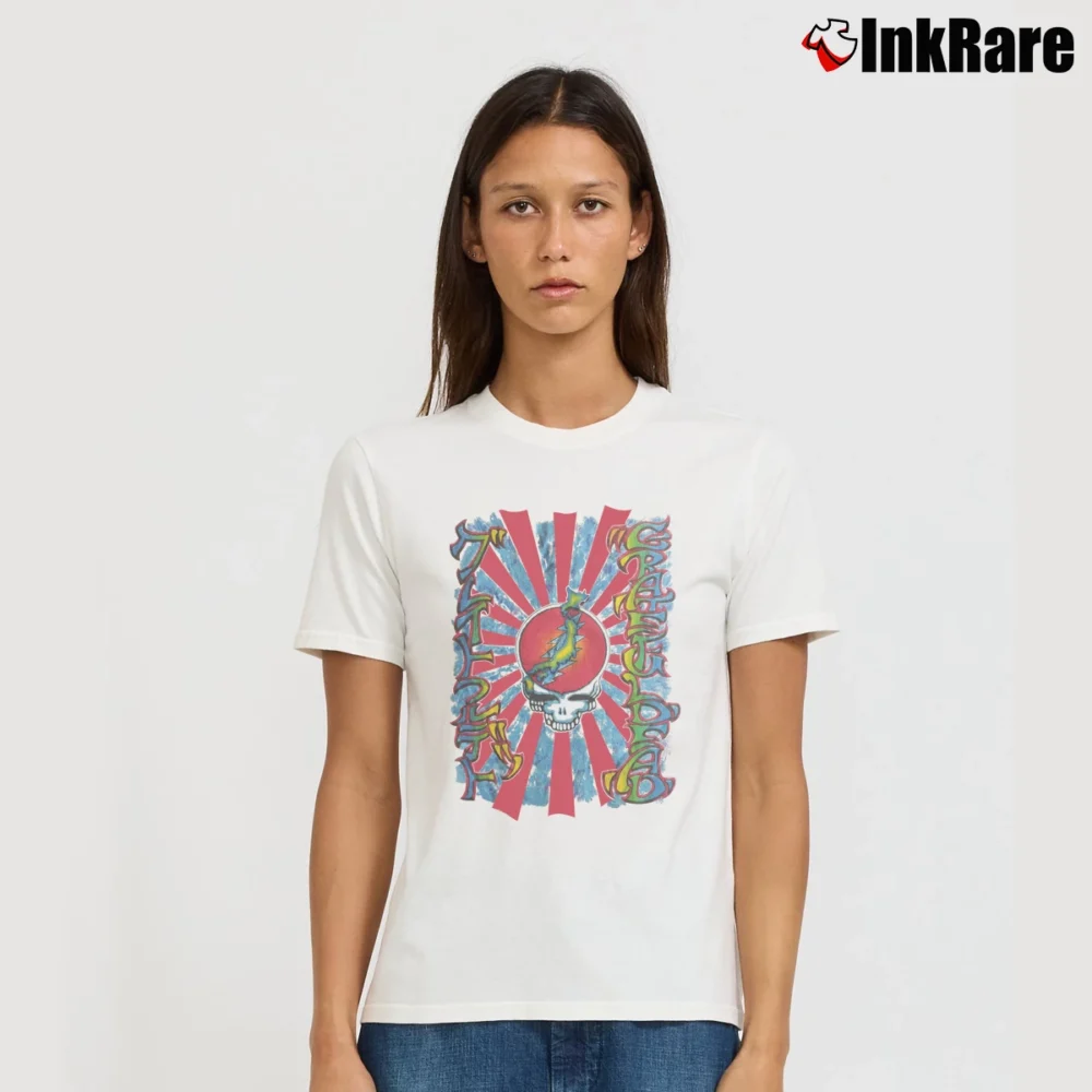 Women’s Grateful Dead Japan 1997 Art By Mike Schulman Signature T-Shirt in white | Soft, Flattering Fit