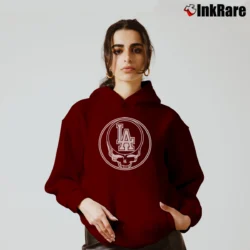 Women’s Grateful Dead Los Angeles Lakers Shakedown Lot Cozy Hoodie in maroon | Warm, Structured, Stylish