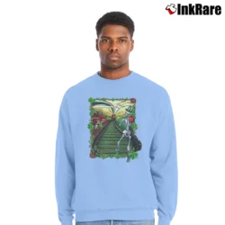 Men’s Grateful Dead Lucky Sam for Vintage Rock Fans Crewneck Sweatshirt in light blue | Cozy Fabric, Clean Style