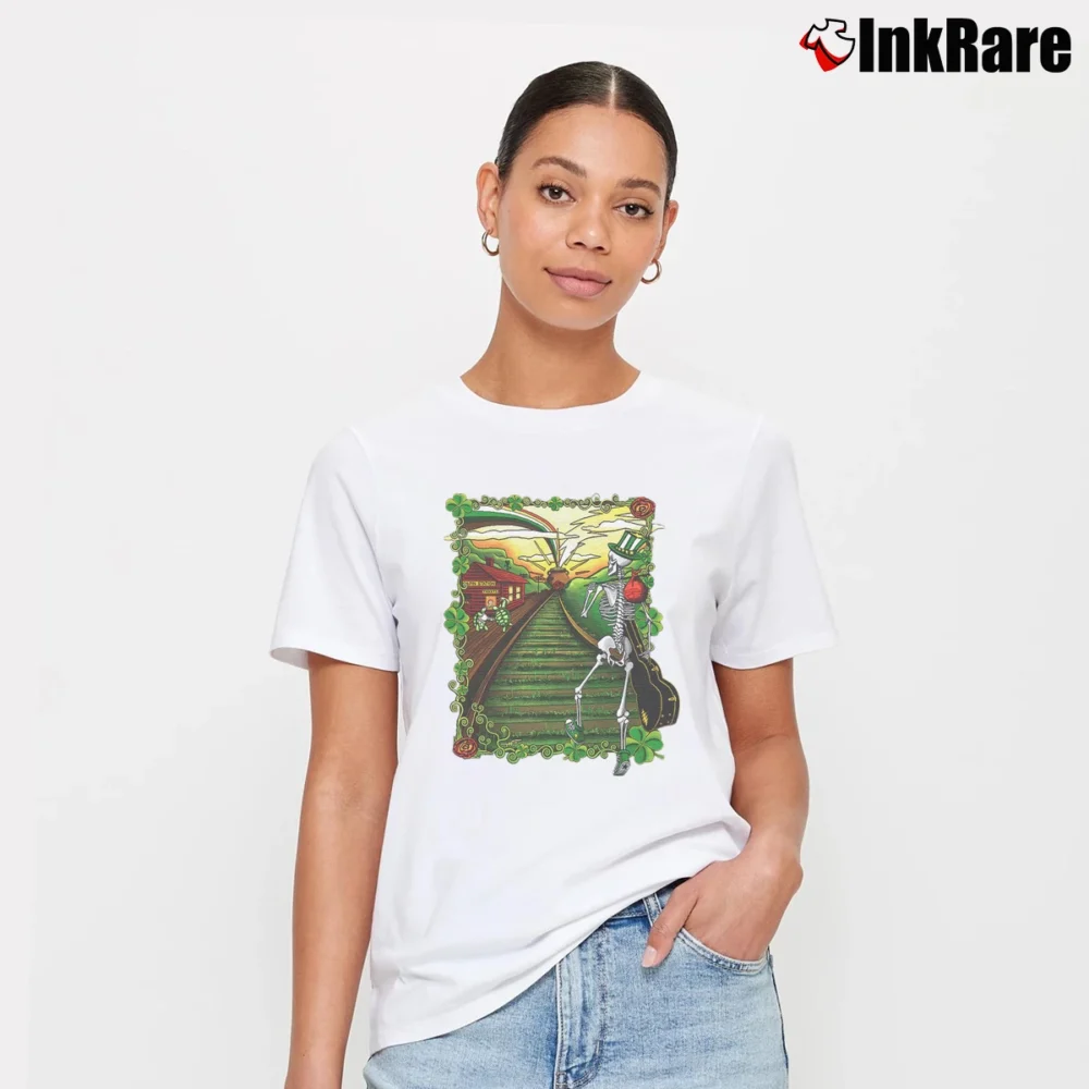 Women’s Grateful Dead Lucky Sam for Vintage Rock Fans Signature T-Shirt in white | Soft, Flattering Fit