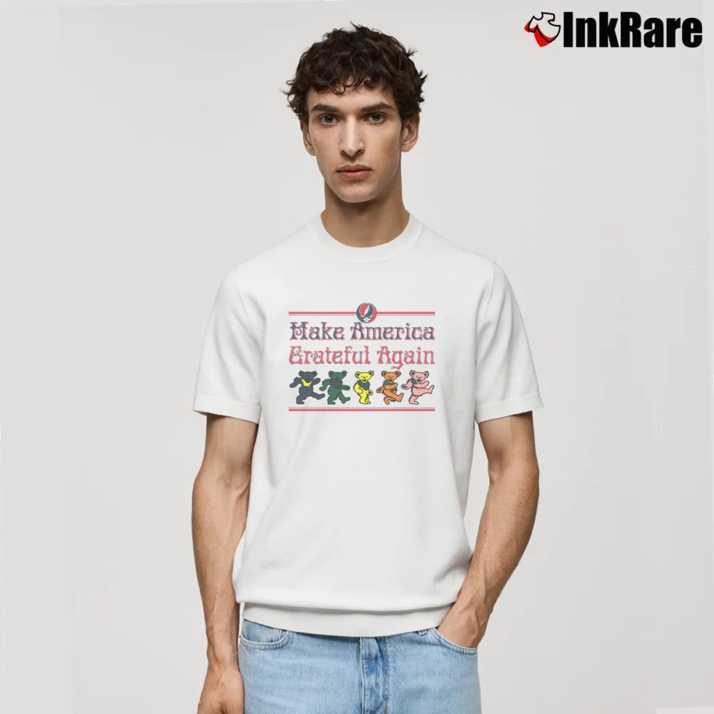 Men’s Grateful Dead Make America Grateful Again Band Classic T-Shirt in white | Soft, Breathable Everyday Wear