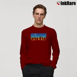 Men’s Grateful Dead Moondance Vintage Classic Long-Sleeve Shirt in maroon | Sleek, Lightweight, Year-Round Wear