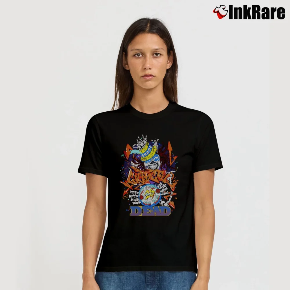 Women’s Grateful Dead New Years Eve Party 1989 1990 80s Signature T-Shirt in black | Soft, Flattering Fit