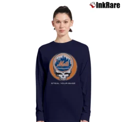 Women’s Grateful Dead New York Mets Steal Your Base Long-Sleeve Top in navy | Sleek, Versatile, All-Season