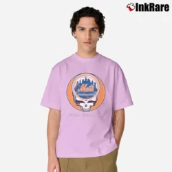 Men’s Grateful Dead New York Mets Steal Your Base Classic T-Shirt in light pink | Soft, Breathable Everyday Wear