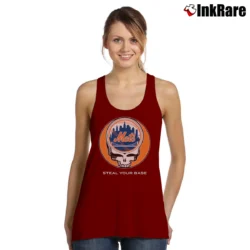 Women’s Grateful Dead New York Mets Steal Your Base Tank Top in maroon | Lightweight, Movement-Friendly