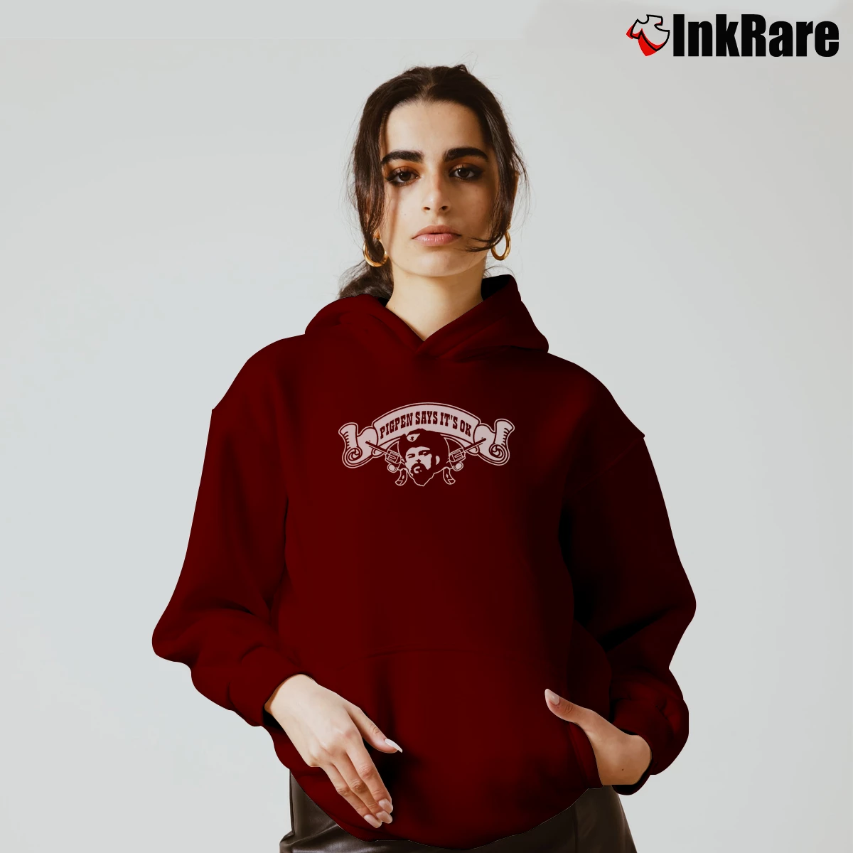 Women’s Grateful Dead Pigpen Says It's Ok Cozy Hoodie in maroon | Warm, Structured, Stylish