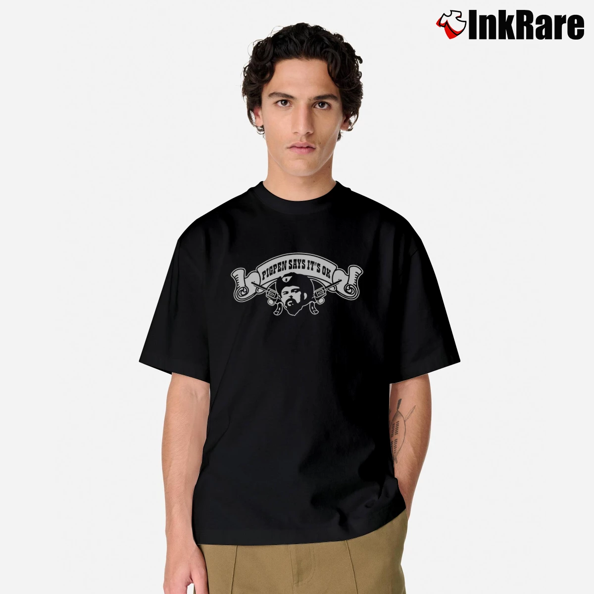 Grateful Dead Pigpen Says It's Ok Men’s Classic Tee in black – Premium Comfort Men’s Grateful Dead Pigpen Says It's Ok Classic T-Shirt in black | Soft, Breathable Everyday Wear