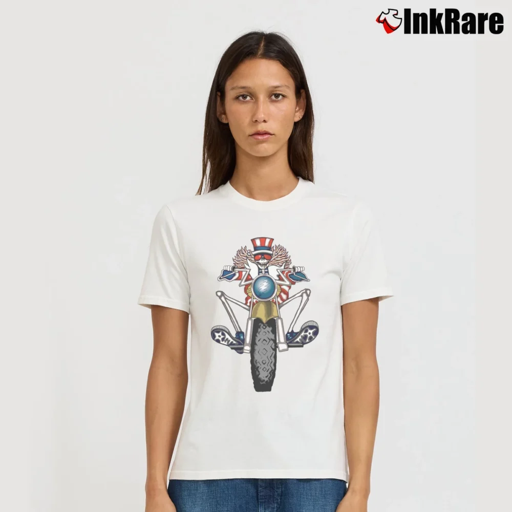 Women’s Grateful Dead Psycle Sam Juvy Signature T-Shirt in white | Soft, Flattering Fit
