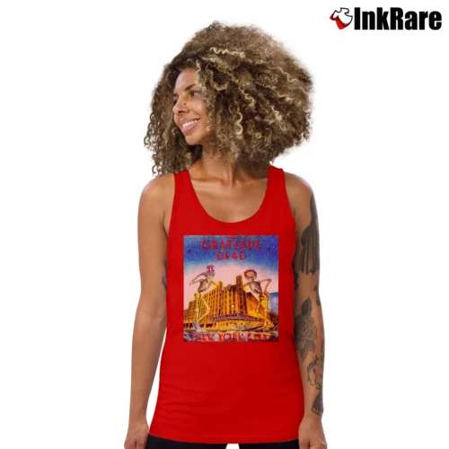 Grateful Dead Radio City Music Hall 1980 Women’s Essential Tank in red – Summer Ready Women’s Grateful Dead Radio City Music Hall 1980 Tank Top in red | Lightweight, Movement-Friendly