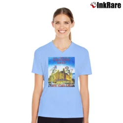 Women’s Grateful Dead Radio City Music Hall 1980 V-Neck Tee in light blue | Chic Neckline, Soft Texture