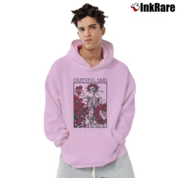 Men’s Grateful Dead Rose Pullover Hoodie in light pink | Cozy, Durable, Modern Fit