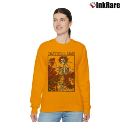 Women’s Grateful Dead Rose Relaxed Sweatshirt in orange | Soft, Laid-Back Vibe