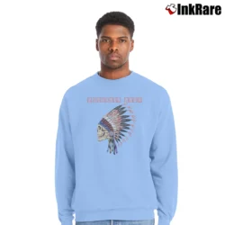 Men’s Grateful Dead Spring 1990 Over Dyed Crewneck Sweatshirt in light blue | Cozy Fabric, Clean Style
