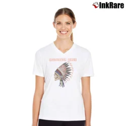 Women’s Grateful Dead Spring 1990 Over Dyed V-Neck Tee in white | Chic Neckline, Soft Texture