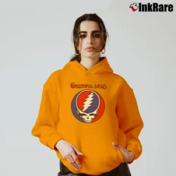 Women’s Grateful Dead Steal Your Face Fashion Walk for Rock Fans Cozy Hoodie in orange | Warm, Structured, Stylish