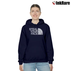 Women’s Grateful Dead Steal Your Face Jerry Garcia Northface Cozy Hoodie in navy | Warm, Structured, Stylish