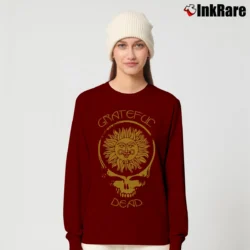 Women’s Grateful Dead Steal Your Face Sun Graphic Long-Sleeve Top in maroon | Sleek, Versatile, All-Season