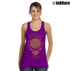 Women’s Grateful Dead Steal Your Face Sun Graphic Tank Top in purple | Lightweight, Movement-Friendly