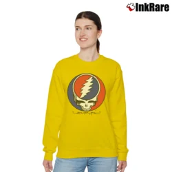 Women’s Grateful Dead Steal Your Face Vintage Rare for Rock Fans Relaxed Sweatshirt in yellow | Soft, Laid-Back Vibe