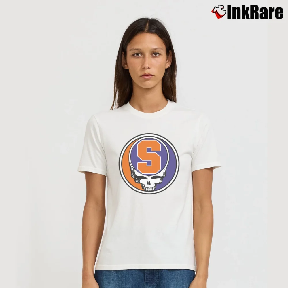 Women’s Grateful Dead Syracuse University Shakedown Lot Style Signature T-Shirt in white | Soft, Flattering Fit