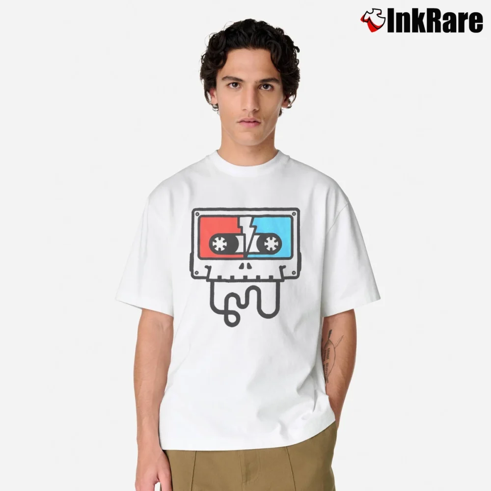 Men’s Grateful Dead Touch Of Grey Tape Classic T-Shirt in white | Soft, Breathable Everyday Wear