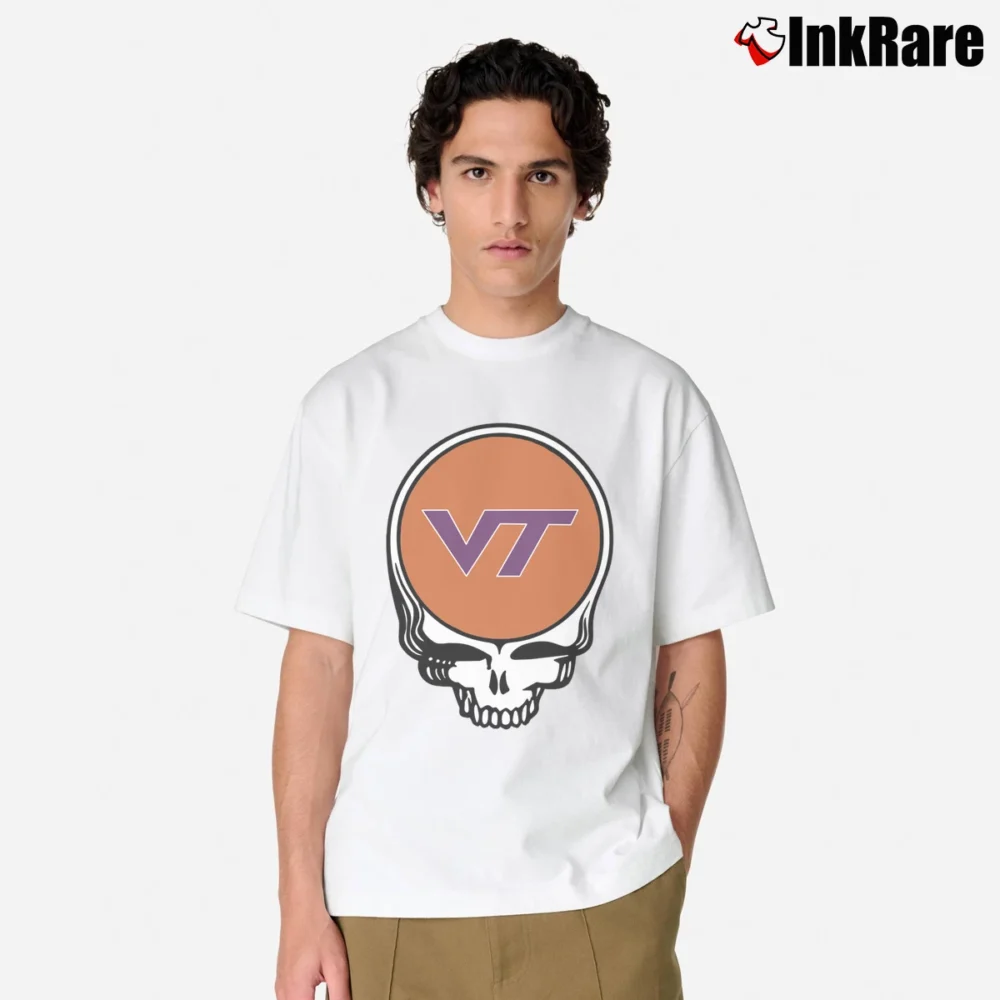 Men’s Grateful Dead Virginia Tech Hokies Graphic Classic T-Shirt in white | Soft, Breathable Everyday Wear