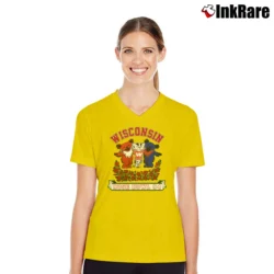 Women’s Grateful Dead Wisconsin 1994 Rose Bowl V-Neck Tee in yellow | Chic Neckline, Soft Texture