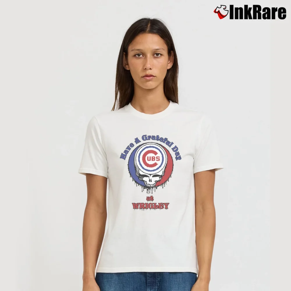 Women’s Grateful Dead Wrigley Chicago Cubs 1991 Concert Tour 80s Signature T-Shirt in white | Soft, Flattering Fit