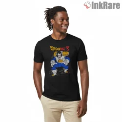 Great Ape Vegeta Saiyan Warrior Shirt on black short sleeve shirt for men graphic tee