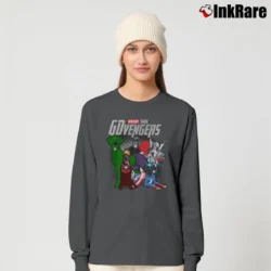 Women’s Great Dane Avengers Endgame Marvel Parody Long-Sleeve Top in charcoal | Sleek, Versatile, All-Season