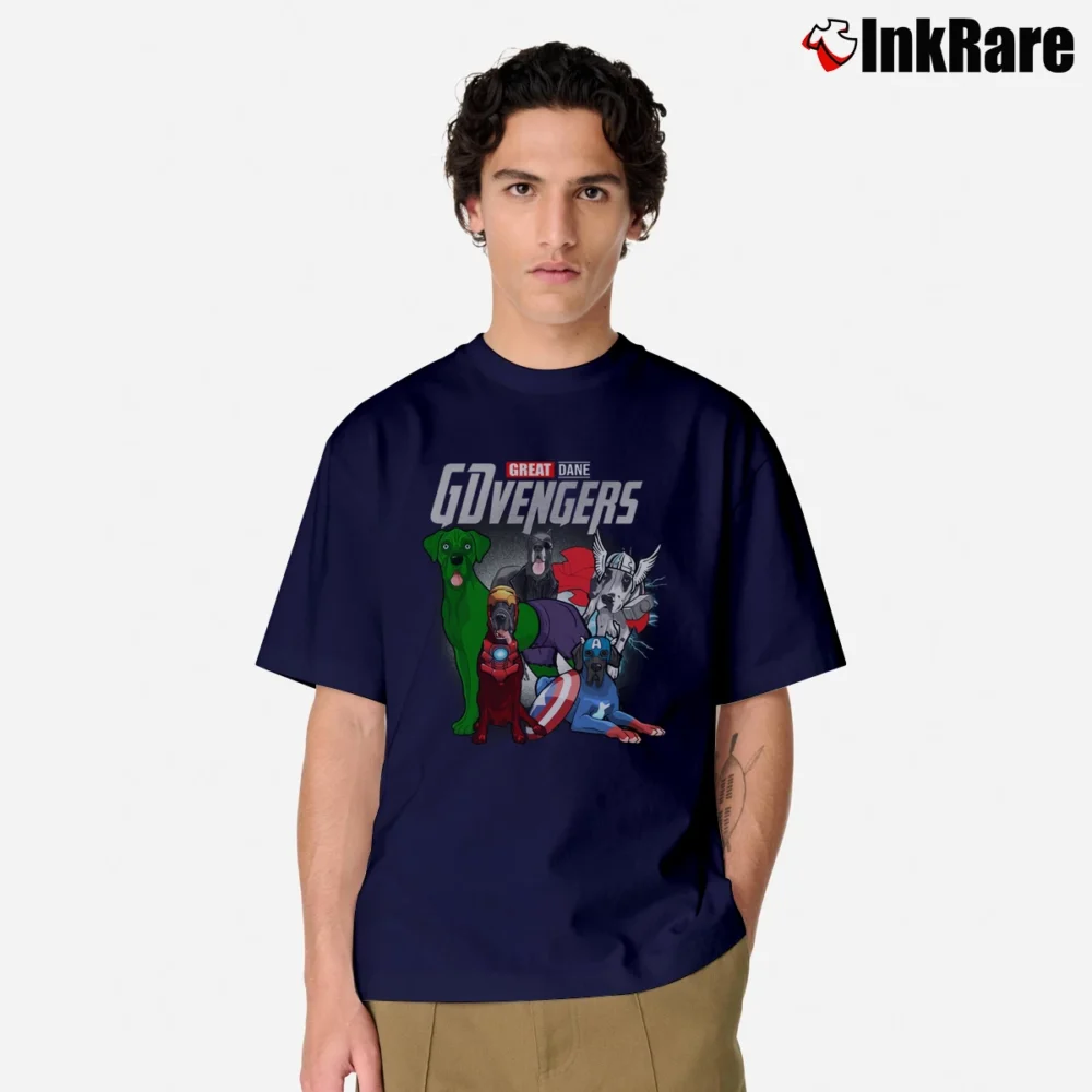 Men’s Great Dane Avengers Endgame Marvel Parody Classic T-Shirt in navy | Soft, Breathable Everyday Wear