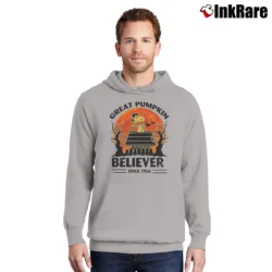 Men’s Great Pumpkin Believer Since 1966 Snoopy Halloween Pullover Hoodie in sport grey | Cozy, Durable, Modern Fit