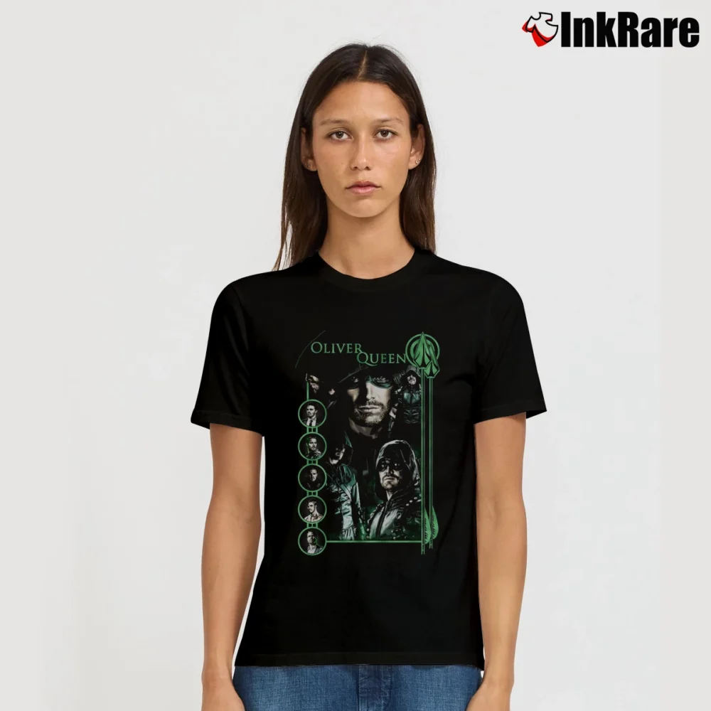 Women’s Green Arrow Oliver Queen T-Shirt in black | Soft, Flattering Fit