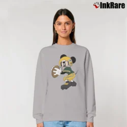 Women’s Green Bay Packers American Football Team Mickey Mouse Walt Disney Relaxed Sweatshirt in sport grey | Soft, Laid-Back Vibe