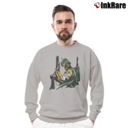 Men’s Green Bay Packers Boba Fett Star Wars Football Crewneck Sweatshirt in sport grey | Cozy Fabric, Clean Style
