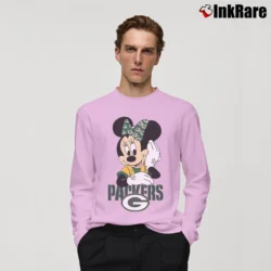 Men’s Green Bay Packers Football Mimi Mouse Walt Disney Long-Sleeve Shirt in light pink | Sleek, Lightweight, Year-Round Wear