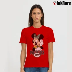 Women’s Green Bay Packers Football Mimi Mouse Walt Disney Signature T-Shirt in red | Soft, Flattering Fit