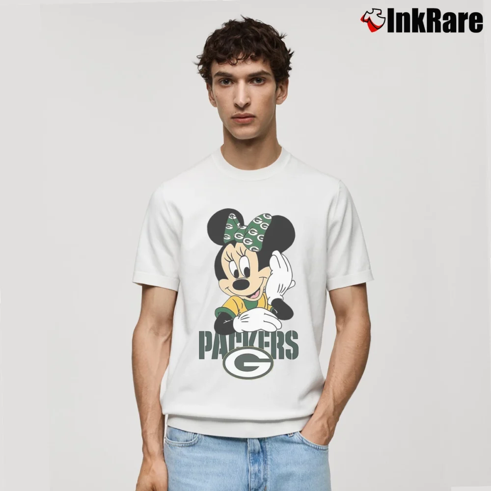 Men’s Green Bay Packers Football Mimi Mouse Walt Disney Classic T-Shirt in white | Soft, Breathable Everyday Wear