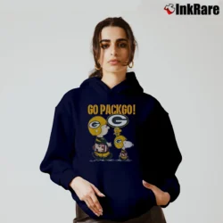 Women’s Green Bay Packers Go Pack Go Snoopy Cozy Hoodie in navy | Warm, Structured, Stylish