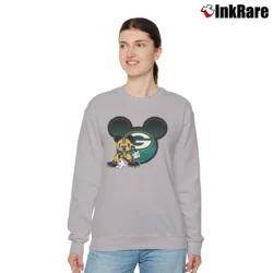 Women’s Green Bay Packers Mickey Mouse Disney Football Relaxed Sweatshirt in sport grey | Soft, Laid-Back Vibe