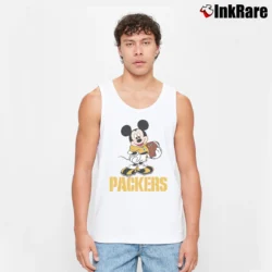 Men’s Green Bay Packers Mickey Mouse Super Bowl Fan Tank Top in white | Breathable, Active-Friendly Design