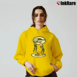 Women’s Green Bay Packers Rick And Morty Funny Football Cozy Hoodie in yellow | Warm, Structured, Stylish