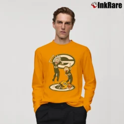 Men’s Green Bay Packers Rick And Morty Funny Football Long-Sleeve Shirt in orange | Sleek, Lightweight, Year-Round Wear