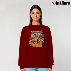 Women’s Green Bay Packers Taz Looney Tunes NFL Relaxed Sweatshirt in maroon | Soft, Laid-Back Vibe