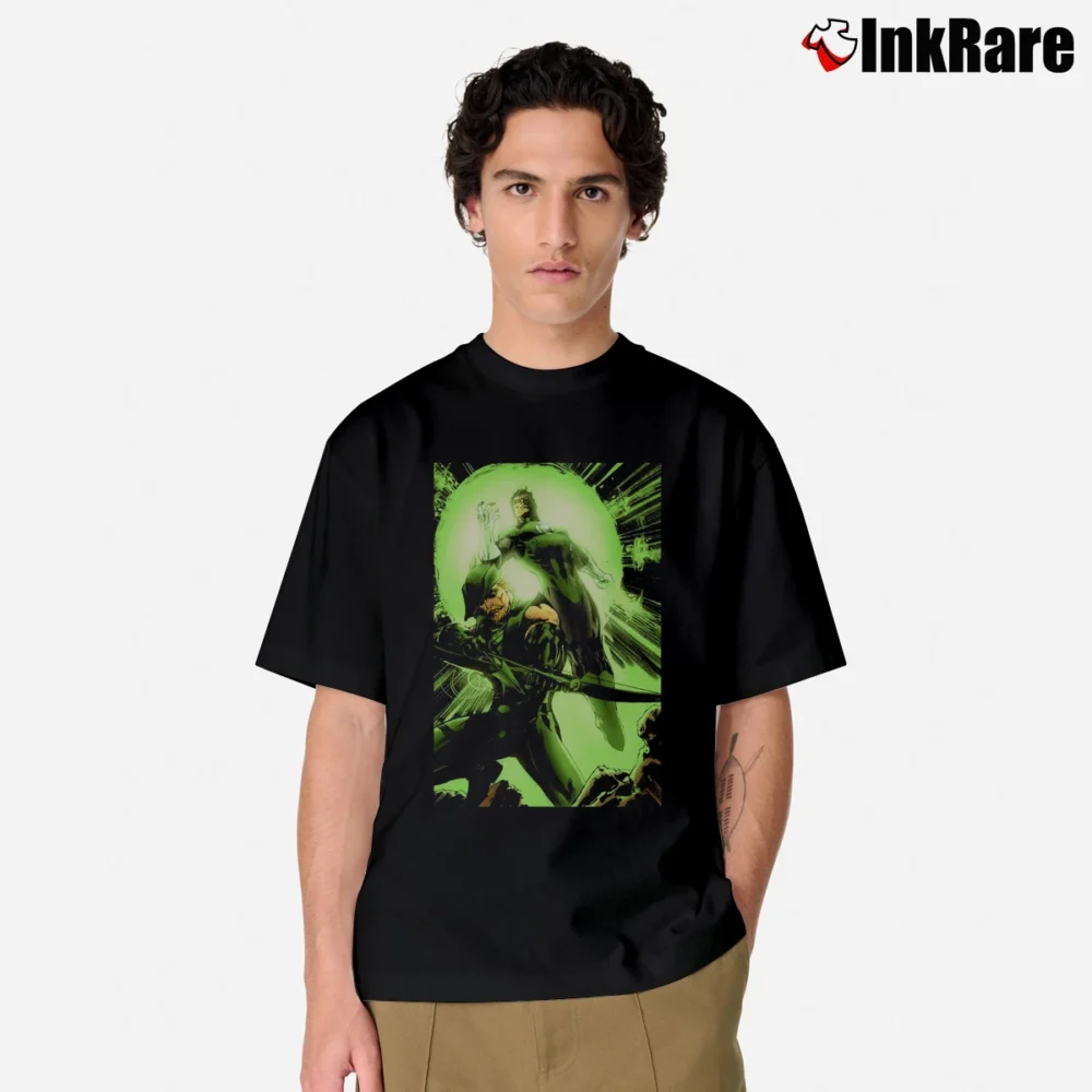 Men’s Green Lantern Green Arrow Classic T-Shirt in black | Soft, Breathable Everyday Wear