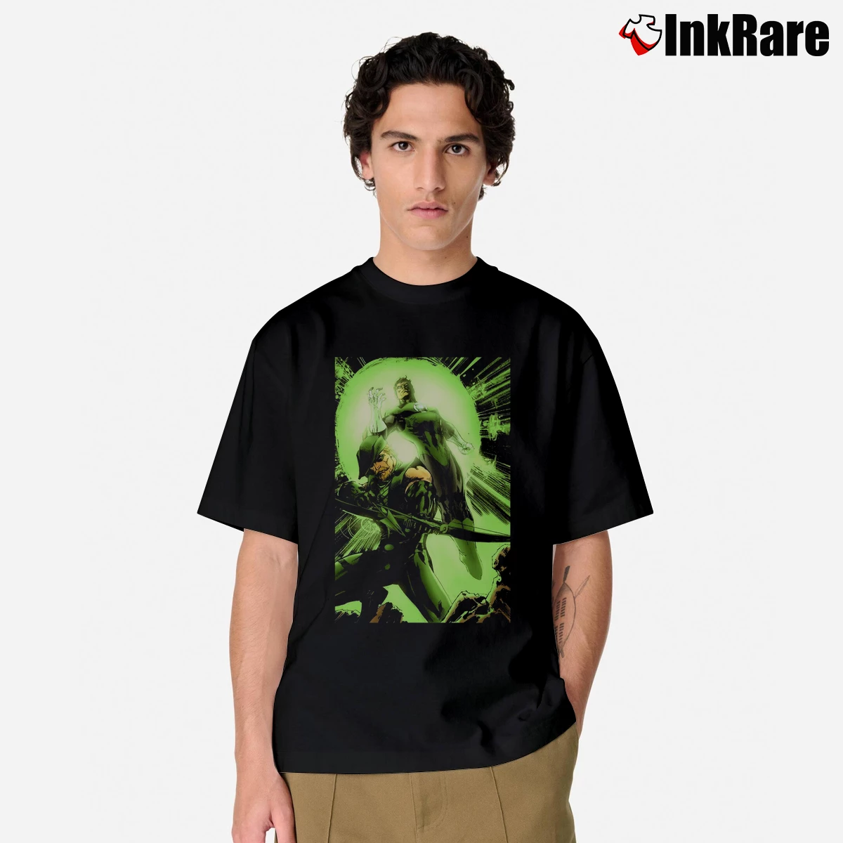 Green Lantern Green Arrow Men’s Classic Tee in black – Premium Comfort Men’s Green Lantern Green Arrow Classic T-Shirt in black | Soft, Breathable Everyday Wear