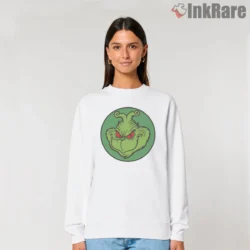Green Monster Evil Grinch Face Christmas Shirt on graphic shirt for women graphic tee