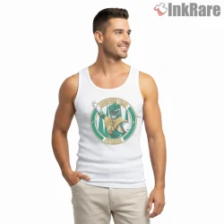 Green Ranger Morphin Time Fitness Shirt on white tank top for men graphic tee